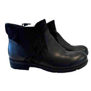 Abeo Darlington Black Suede Leather Ankle Boots Size 8.5  Zip